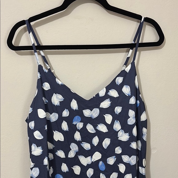 Scoop NYC Blue and White Bow Back Midi Dress - Picture 3 of 13